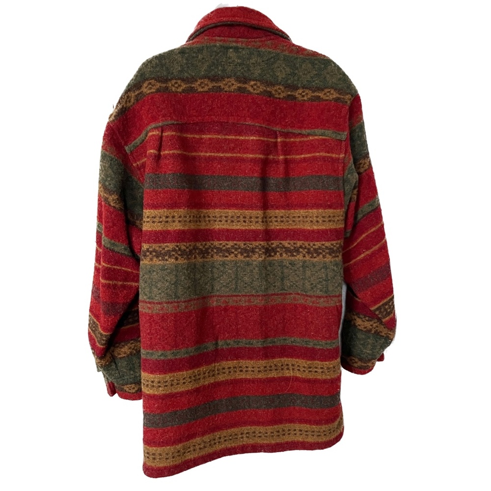 Stockade Wool Blanket Coat Southwestern Aztec Jacket Men's Size Large Vintage - Picture 5 of 6
